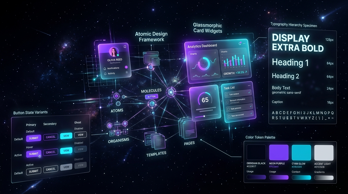 Luxury UI/UX Design System and Atomic Component Framework