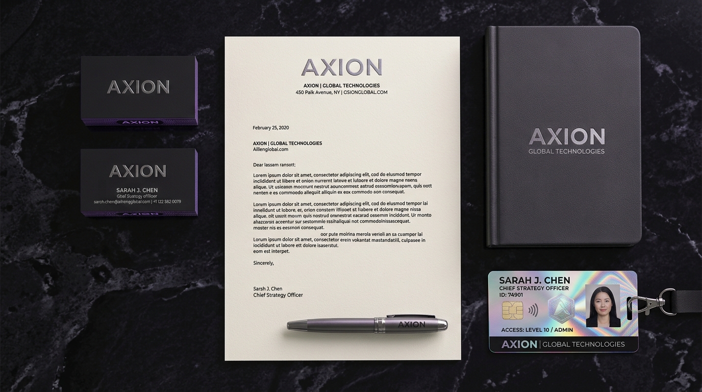 Executive Corporate Stationery and 3D Brand Collateral Mockup