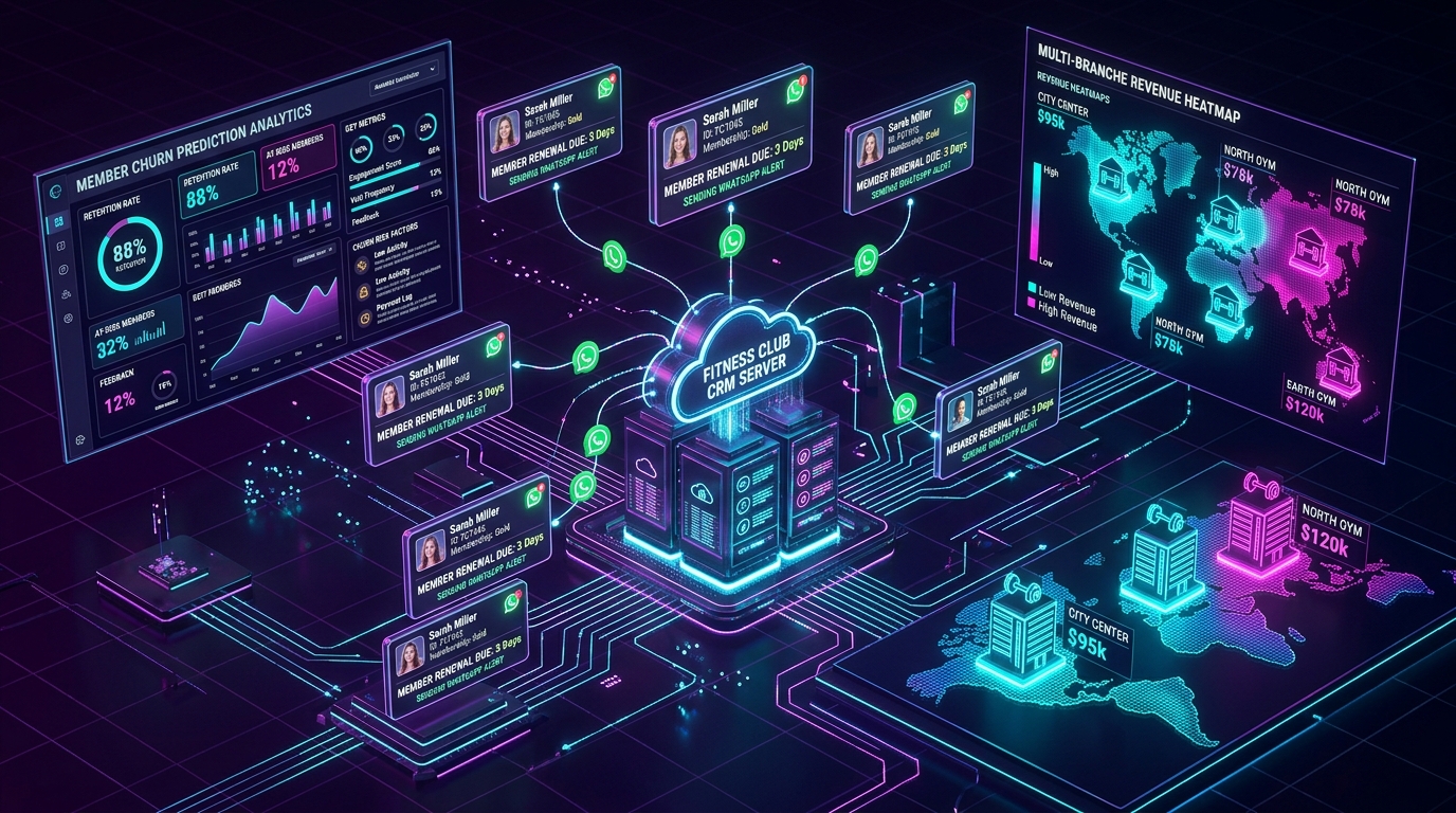 Gym Franchise Multi-Branch Cloud Telemetry & Reports