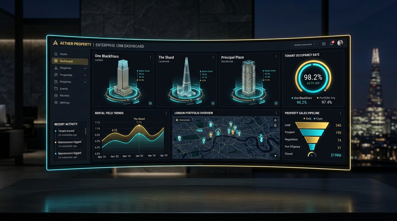 Real Estate Management ERP Dashboard and Building Telemetry