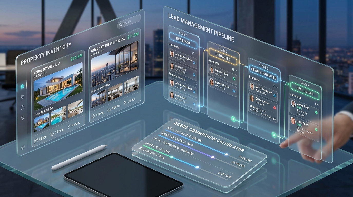 Property Listing Inventory CRM and Lead Pipeline